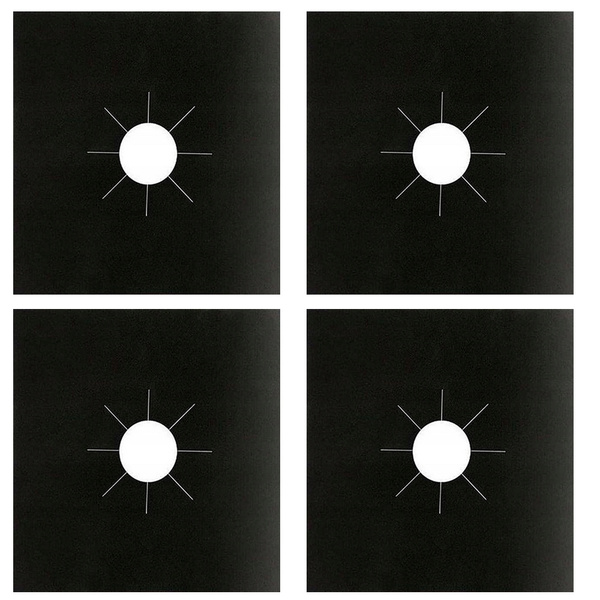 Zaščitna podloga za gorilnike za plinske štedilnike komplet 4 podlog