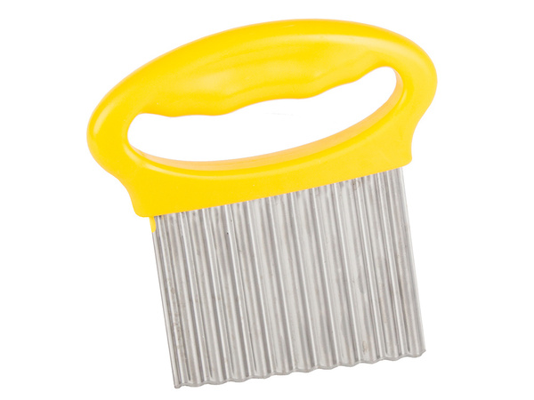 Corrugated knife for chips vegetable cutter