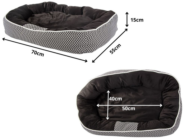 Hundebett weiches bequemes flauschiges plüschbett mit kissen