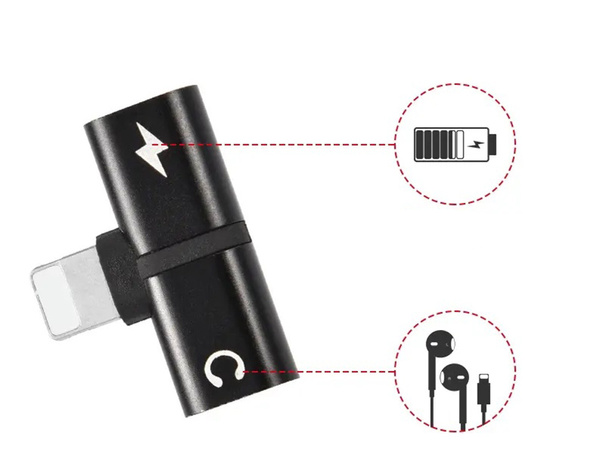 Rozdzielacz adapter lightning ipad iphone 2w1