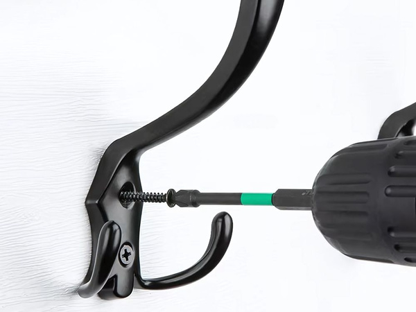 Black wall hooks strong hooks for clothes towels 5 pieces metal