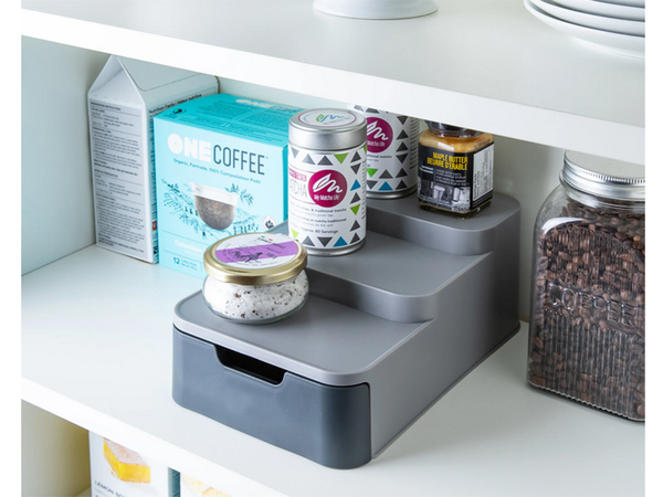 Kitchen organiser bin three tier drawer