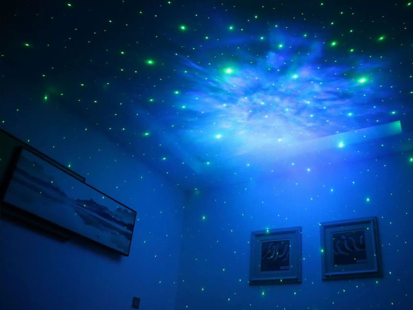 Proyector de estrellas astronauta galaxia luz nocturna cielo laser led mando a distancia