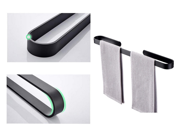 Toallero de baño metálico de pared