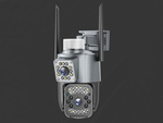 Cámara con dos objetivos wifi exterior giratoria detector de movimiento ip 4g