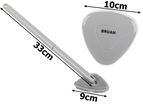 Brosse de toilette en silicone pour unité murale de lavage des toilettes