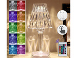 Lampe de table led cristal rgb telecommande usb