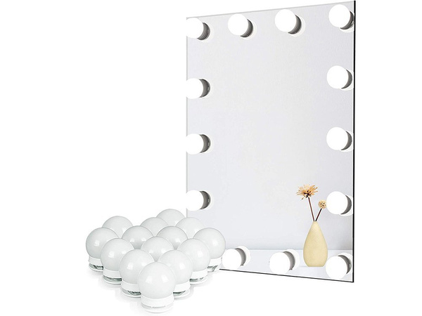 Vedl toaletní stolek zrcadlo světla make-up set 10ks