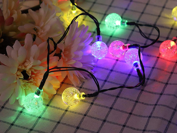 Vrtne girlande luči 20 vodil sončno večbarvno