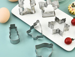 Baking tray 6 pieces christmas gingerbread men set steel