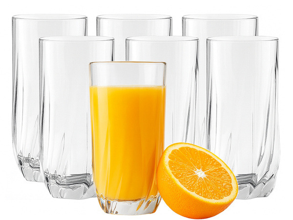 Sada 6 vysokých rovných pohárov na studené nápoje, 340 ml