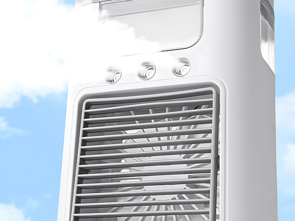 Ventilateur de bureau avec humidificateur d'eau usb rgb led 3 niveaux de vitesse