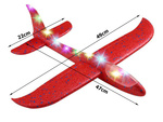 47cm iluminación led globo styropian airplane large