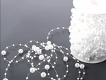 Perle blanche chandelier perles arbre de noël bobine 10mm 5m
