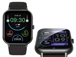 Smartwatch naiste meeste kummipaelaga spordikell Bluetooth kõned must