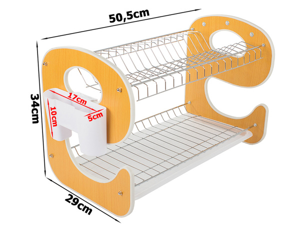 Dishwasher drying rack double-decker