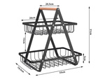 Raft de bucătărie loft bucătărie organizator cu coș