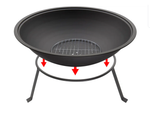Grădină vatră mare poker stand grătar grătar foc 55 ceainic