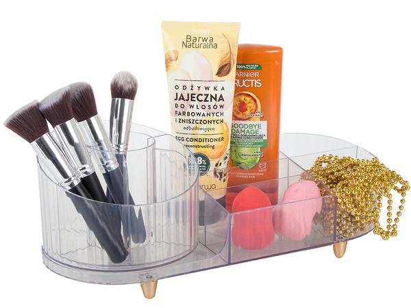 Casket cosmetics organiser jewellery brush holder swivel brush holder