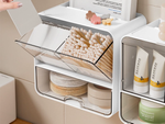 Dulap organizator cu sertar pentru depozitarea produselor cosmetice în baie