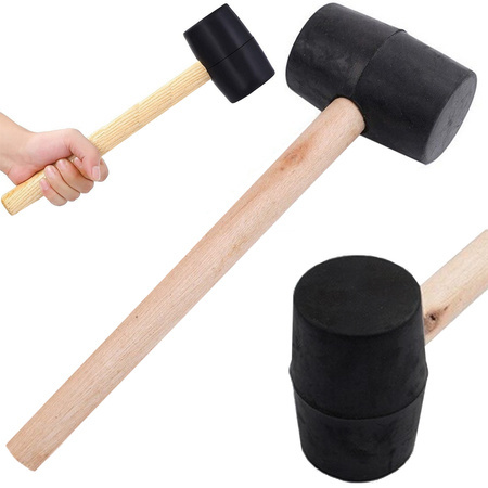 Recoilless paving rubber mallet
