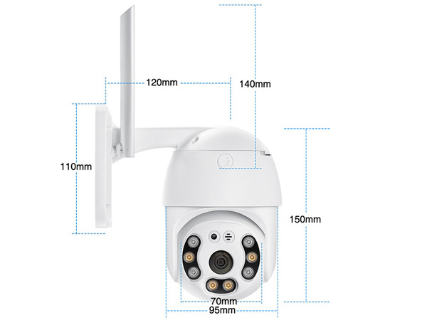 Välikaamera ip wifi full hd zoom