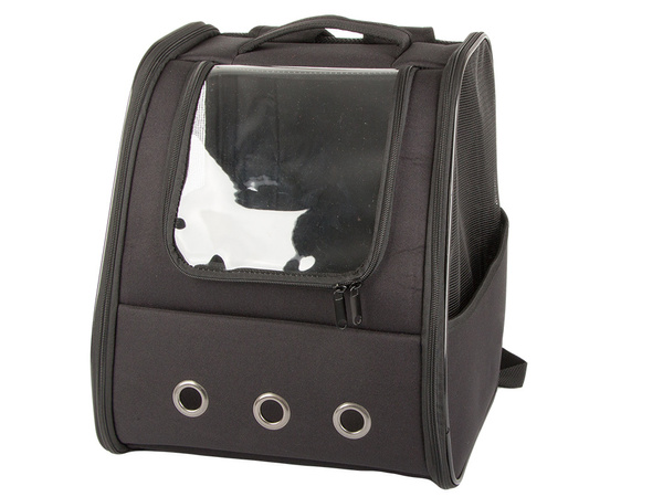 Bolsa de transporte mochila para gato perro conejo ventana trasera ventilada