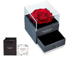 Rosa eterna en caja caja de regalo joyería collar cajón