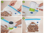 Food vacuum pump for vacuum bags jars electric + bags