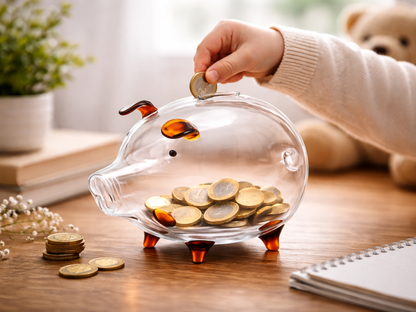 LARGE BROWN PIGGY BANK (36)