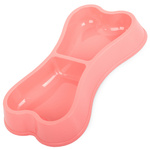 Castron de plastic pentru câine pisică dublu 0.15l