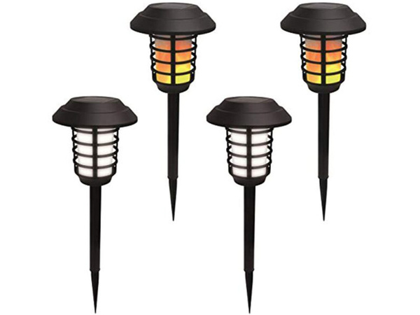 Záhradná lampa solárna baterka lampáš rgb diaľkové ovládanie