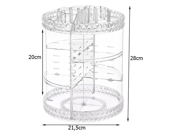 Cosmetics jewellery organiser rotatable 360