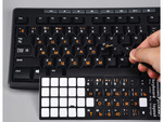Pc qwerty laptop klaviatūras uzlīmītes 11x13mm