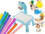 Retroproyector mesa de dibujo pizarra blanca rotuladores para niños rotuladores