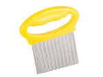 Corrugated knife for chips vegetable cutter