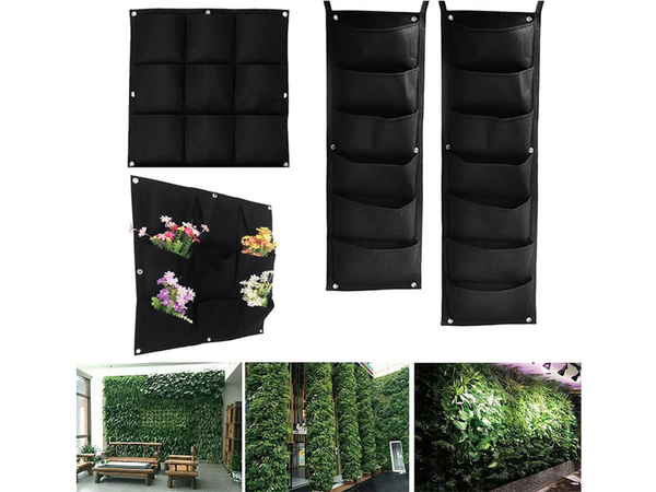 Sac à plantes vertical en feutre 7 poches pour la décoration des semis