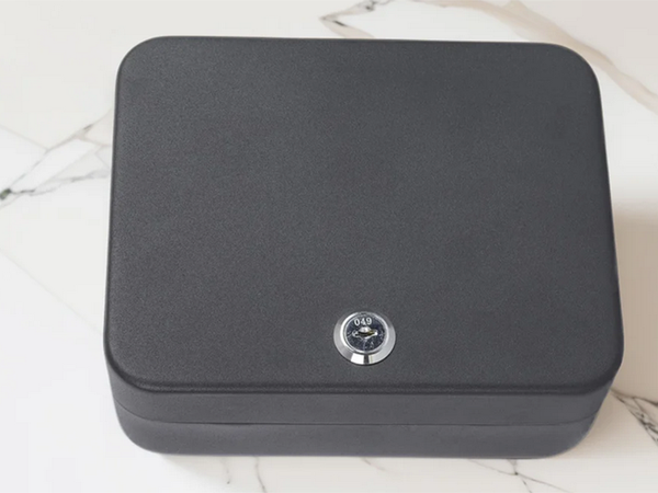 Caja fuerte metálica con cierre para 20 llaves perchas con ganchos