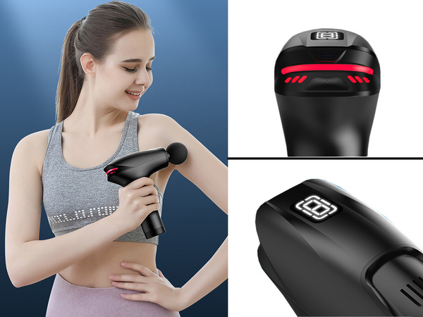 Pistola de masaje espalda cuerpo pierna masajeador fuerte pistola de masaje 5 puntas