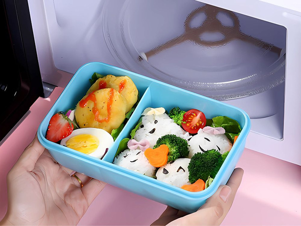 Lunchbox śniadaniówka pojemnik na śniadanie obiad sztućce z bidonem zestaw