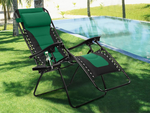 Chaise longue de jardin pliante coussin de gravité renforcé doux