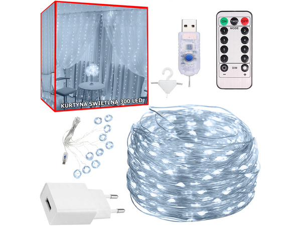 Lumina cortina 300 a condus fereastra interior ghirlanda rece culoare telecomanda 3m