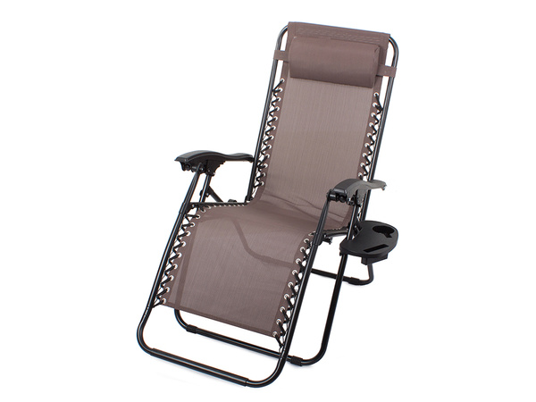 Folding beach chair zero gravity 2in1 touristic chair