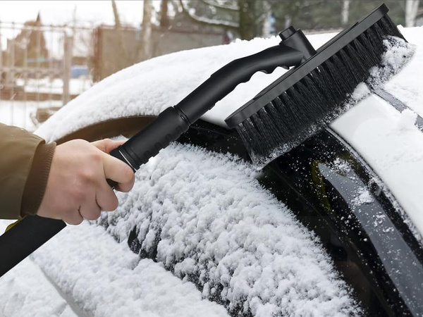 Cepillo rascador cepillo telescópico plegable para cristales de coche nieve hielo