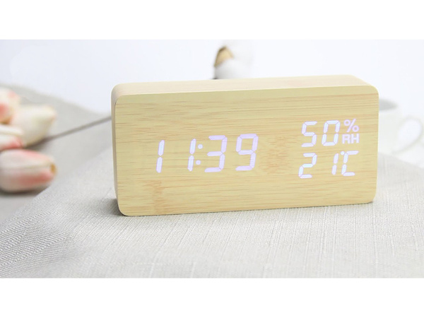 Elektronska budilka termometer higrometer usb