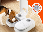 Comedero doble para perro gato dispensador automático de comida temporizador grande