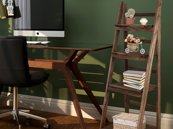 Flowerbed high standing wooden flower pot 4 tier bookcase