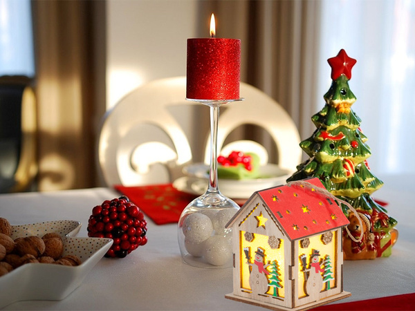 Wooden hanging lantern christmas tree lighting christmas decoration snowman