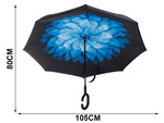 Umbrella inverted folding umbrella inverted strong wires solid standing