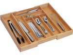 Insert de tiroir organisateur de couverts de cuisine en bambou 8 compartiments xl